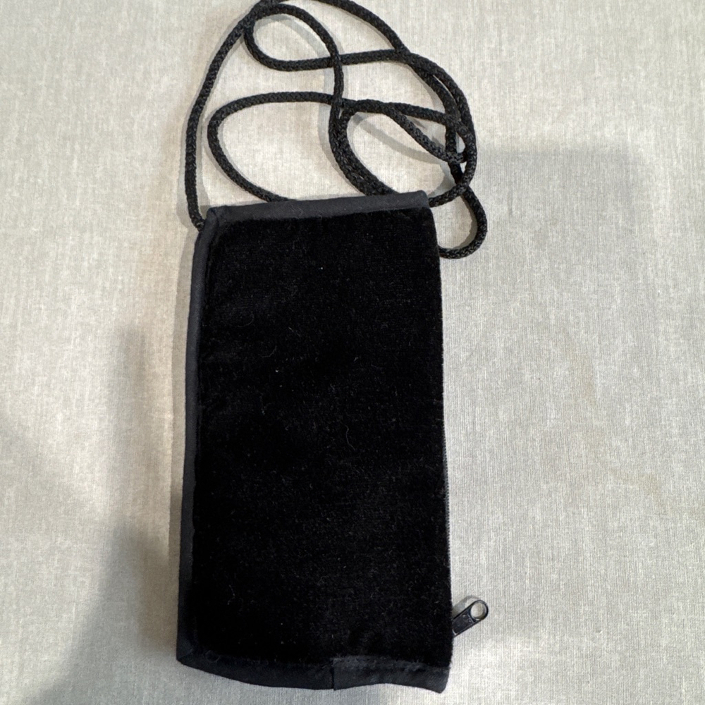 Women's Unbranded glasses case wallet Black Multicolor Floral velvet embroidered - Picture 5 of 8